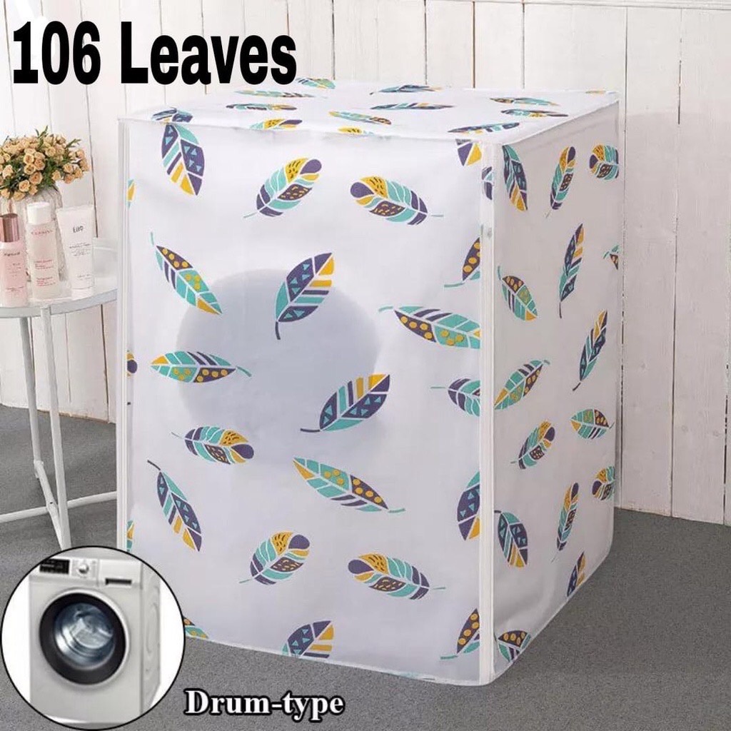 dc88 Sarung/Cover/Penutup Mesin Cuci Bukaan DEPAN Bahan Peva (7kg uk.63x62x82cm)