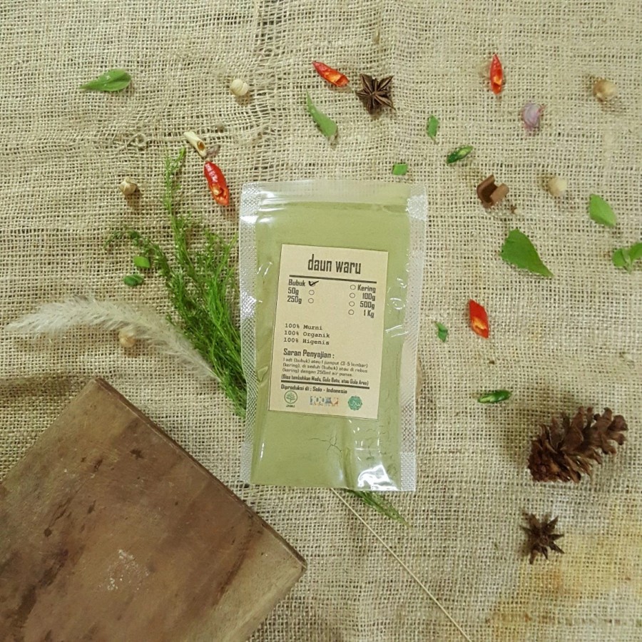 

DAUN WARU BUBUK 1 KG - Hibiscus Tiliaceus - MURNI - JSR - REMPAH