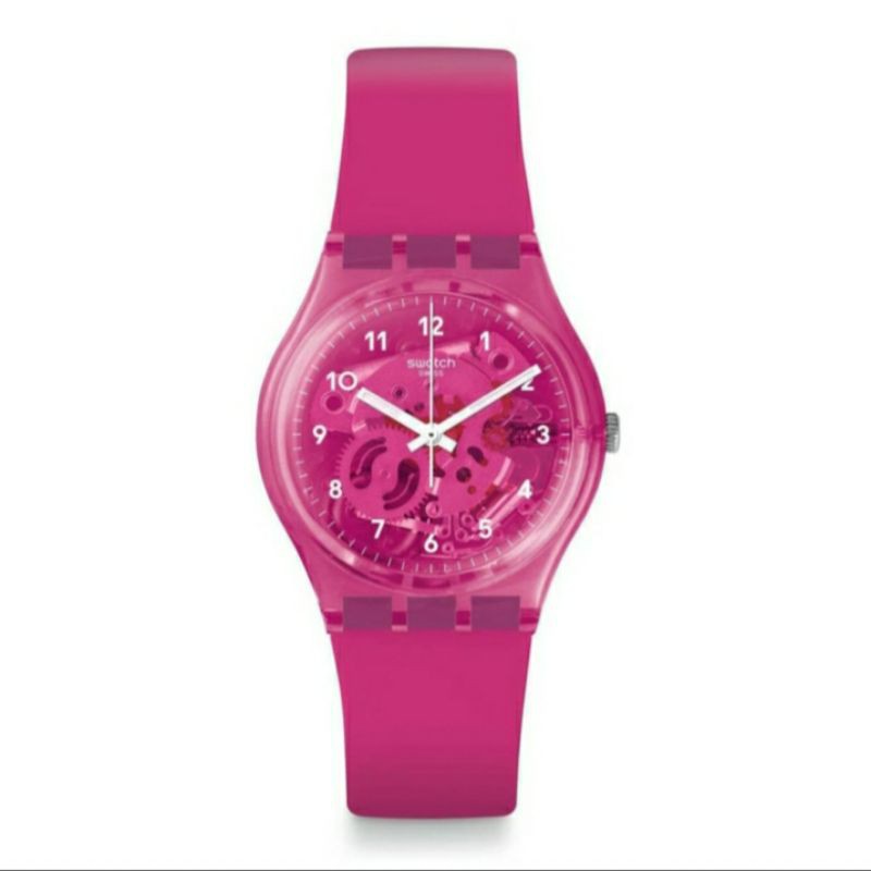 Jam tangan wanita TRANSPARAN  SWATCH GP166 GUM FLAFOUR ORIGINAL