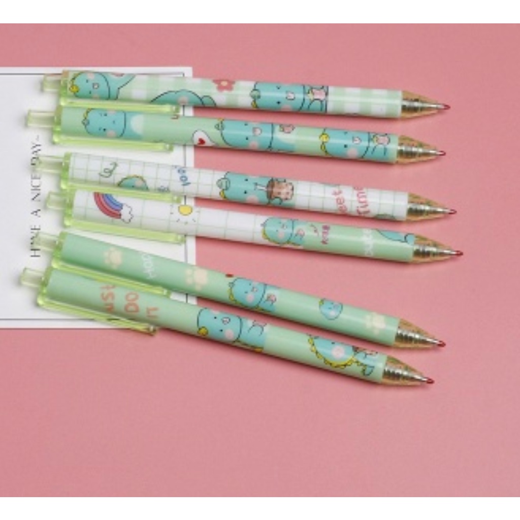 A134 BALLPOINT DINOSAURUS disney pulpen tinta biru hitam lucu imut atk alat tulis kantor buku pensil penghapus tipe tip x spidol highlighter surat remaja kertas menggambar sekolah perlengkapan cute murah penggaris aksesories aksesoris stationery dino