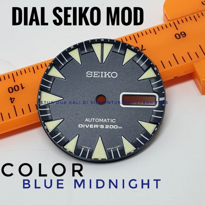 Dial Seiko Mod Blue Midnight Srp Monster Super Lume