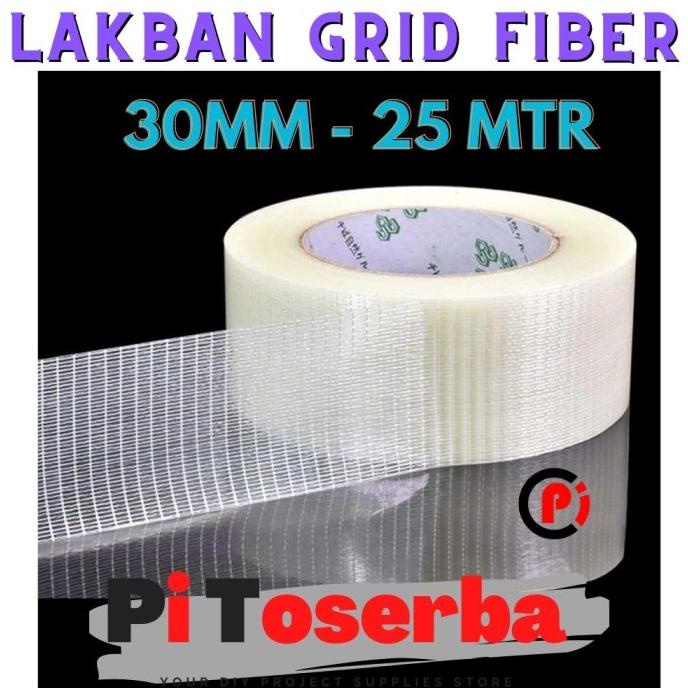 

(BISA COD) Lakban Super Strong Kuat Grid Fiber Tape Ukuran Lebar 30mm x 25 Meter DISKON Kode 809