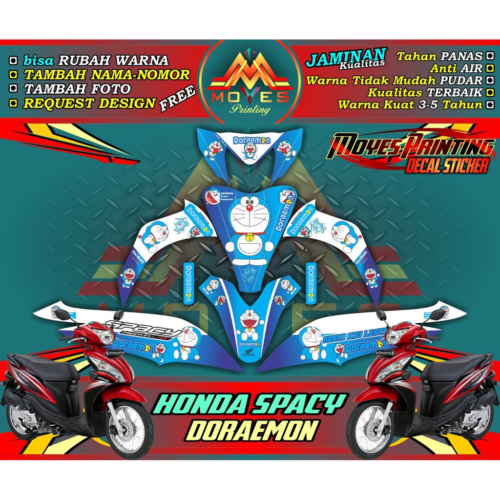 Decal Spacy Full Body Stiker Spacy Full Body Desain Doraemon
