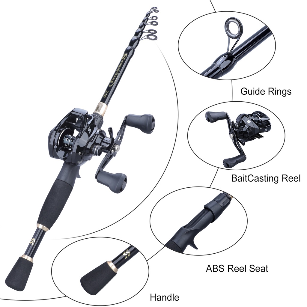 (full set) 1.8M-2.4M Joran Pancing Dan casting reel memancing Reel Pancing Fishing Joran Set Untuk Memancing Di Luar Ruangan