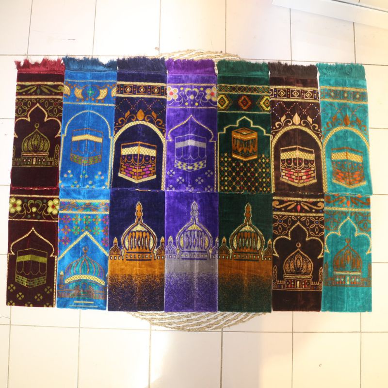 Sajadah Turki Bludru MIDI Premium/Sajadah Oleh Oleh Haji Dan Tahlil