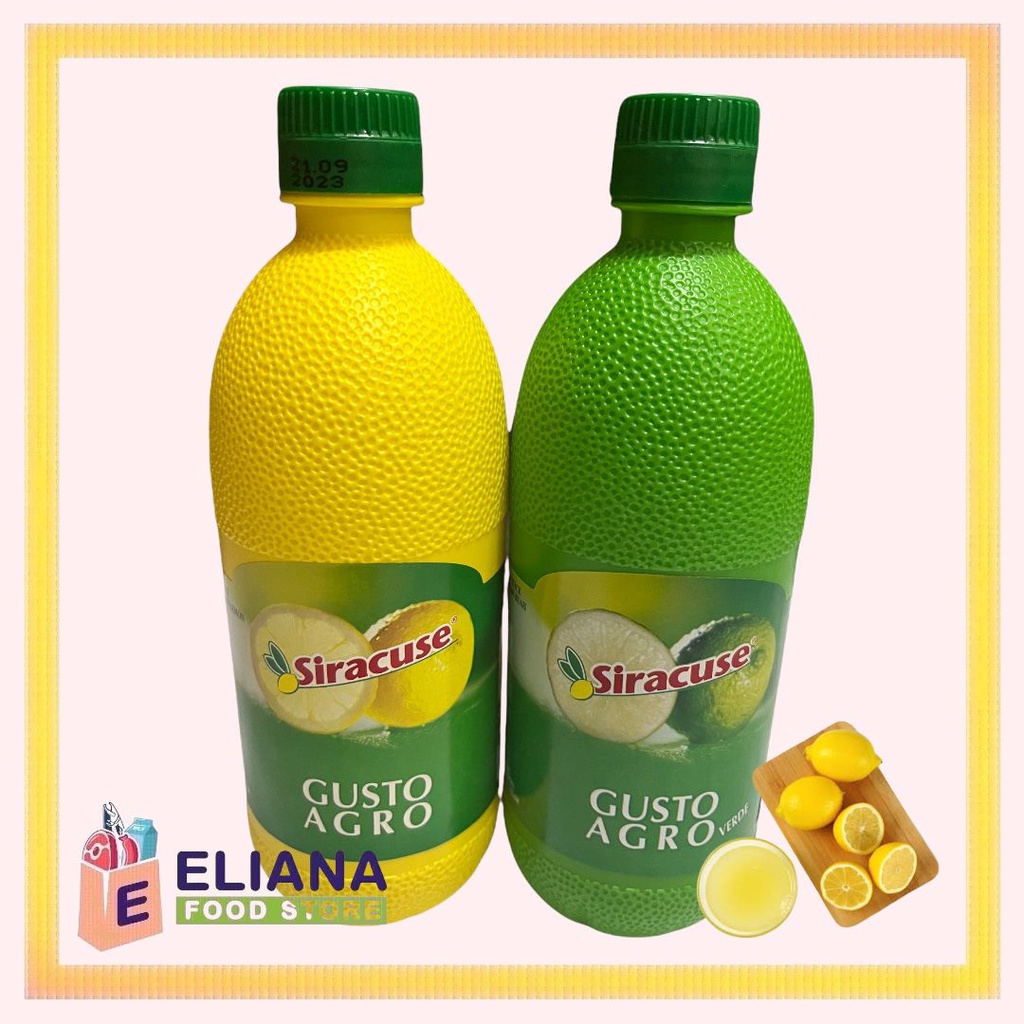 

SIRACUSE GUSTO AGRO LEMON JUICE CONCENTRATE 500 ML / LIME JUICE CONCENTRATE 500 ML NOT PIACELLI