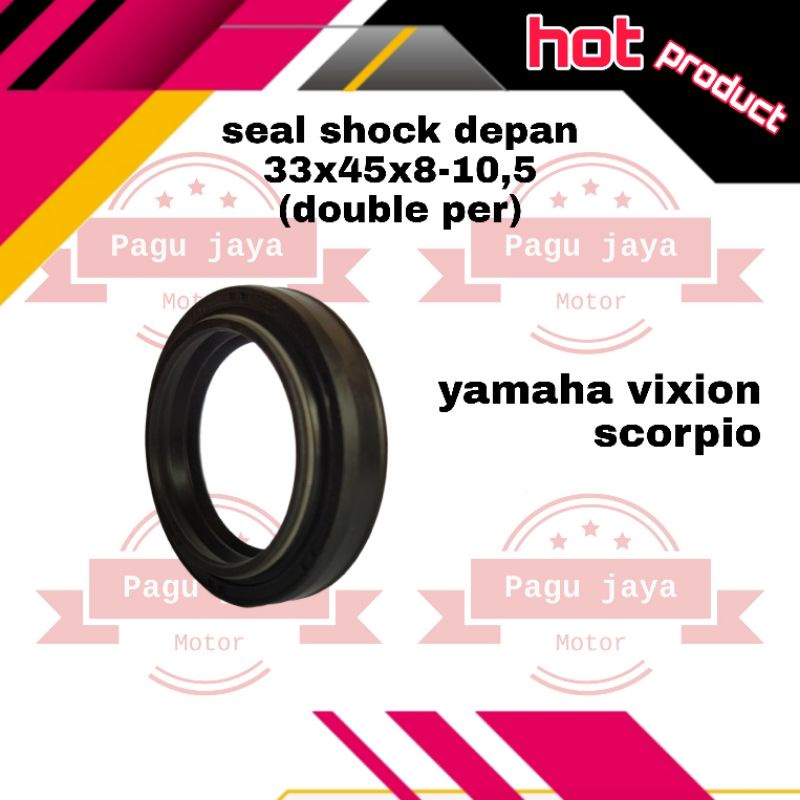 seal shock sil skok depan yamaha vixion scorpio 33x45x8-10,5 zunagawa