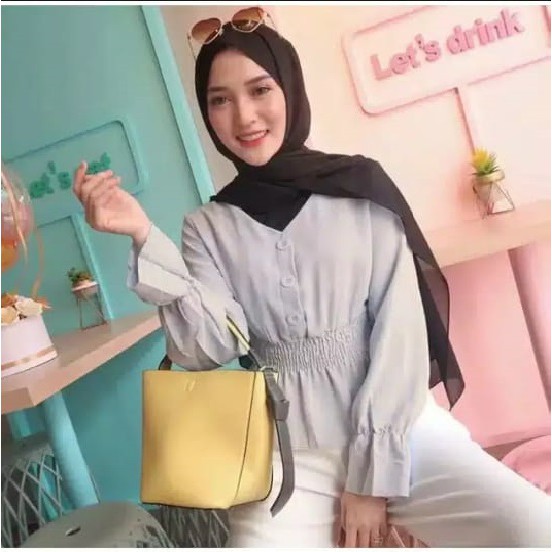 SH - LADELA BLOUSE / BLOUSE / KANCING HIDUP