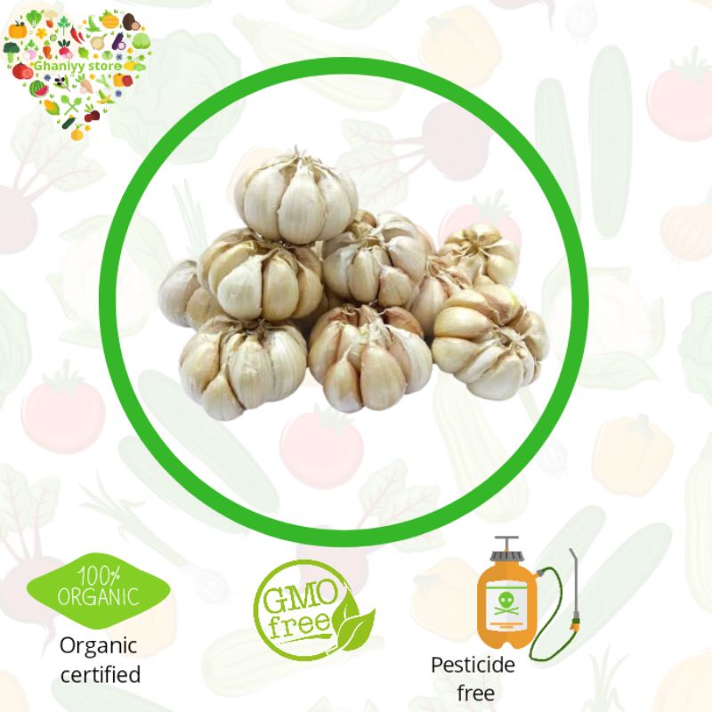 

Sayur Organik Bersertifikat - Bawang Putih Organik 250 Gram