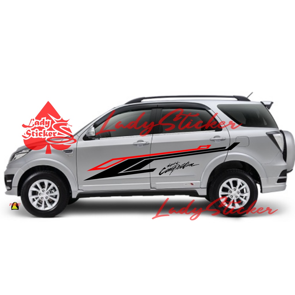 STICKER TERIOS RUSH CUTTING STICKER STIKER MOBIL TERIOS RUSH XENIA AYLA AGYA DATSUN UNIVERSAL MOBIL