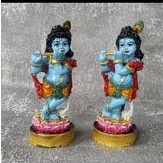 PATUNG RESIN DEWA KRISNA KECIL DENGAN WARNA