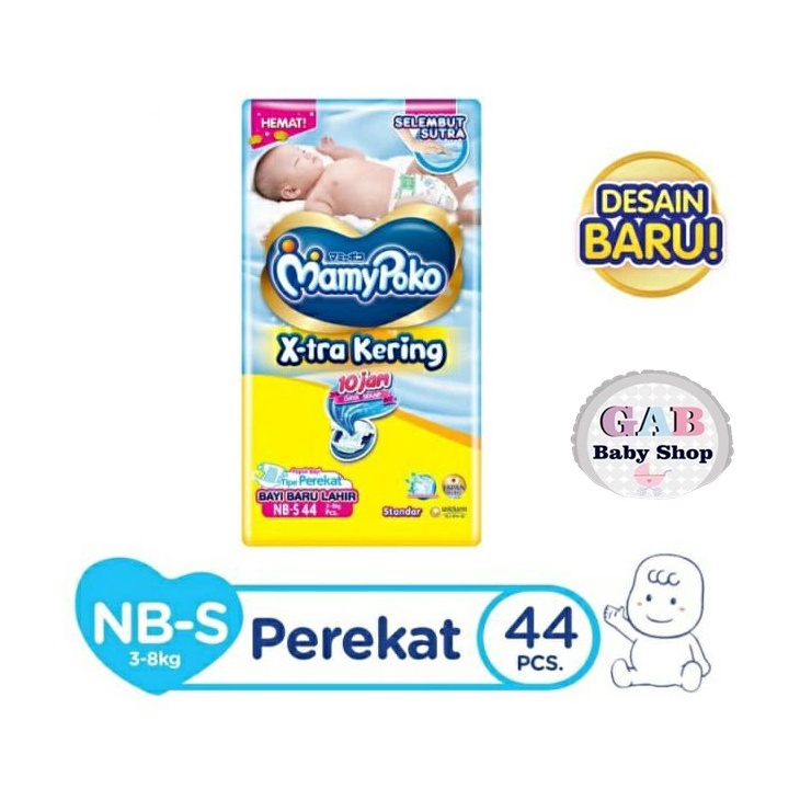 MamyPoko Xtra Kering NB S44 - S38 - M32 - L28 - XL26 Popok Bayi