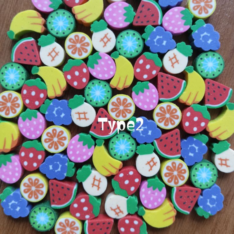 

Eraser Penghapus Mini Lucu 1set 10pcs Animal Fruity Hewan Buah buahan