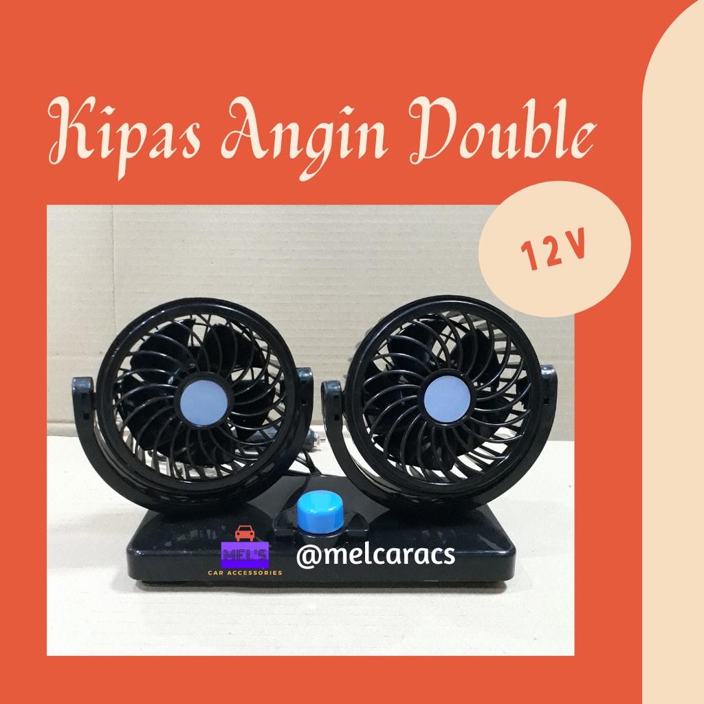 Kipas Angin Mobil 12V Double-Headed Fan Se7en