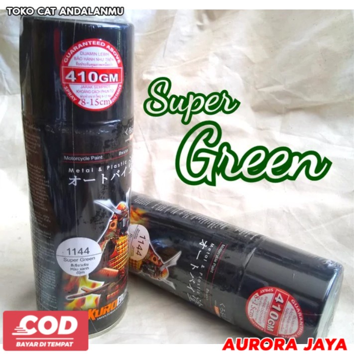 Pilox SAMURAI Paint Cat Mobil Motor Tahan Anti Bensin Hijau Ijo Botol Metalic Metalik Super Green - 