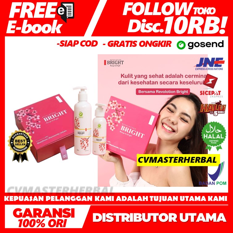 Revolution Bright Original  Body Lotion Pemutih Kulit Seluruh Tubuh Terbaik  Skincare  Scarlett  Whi