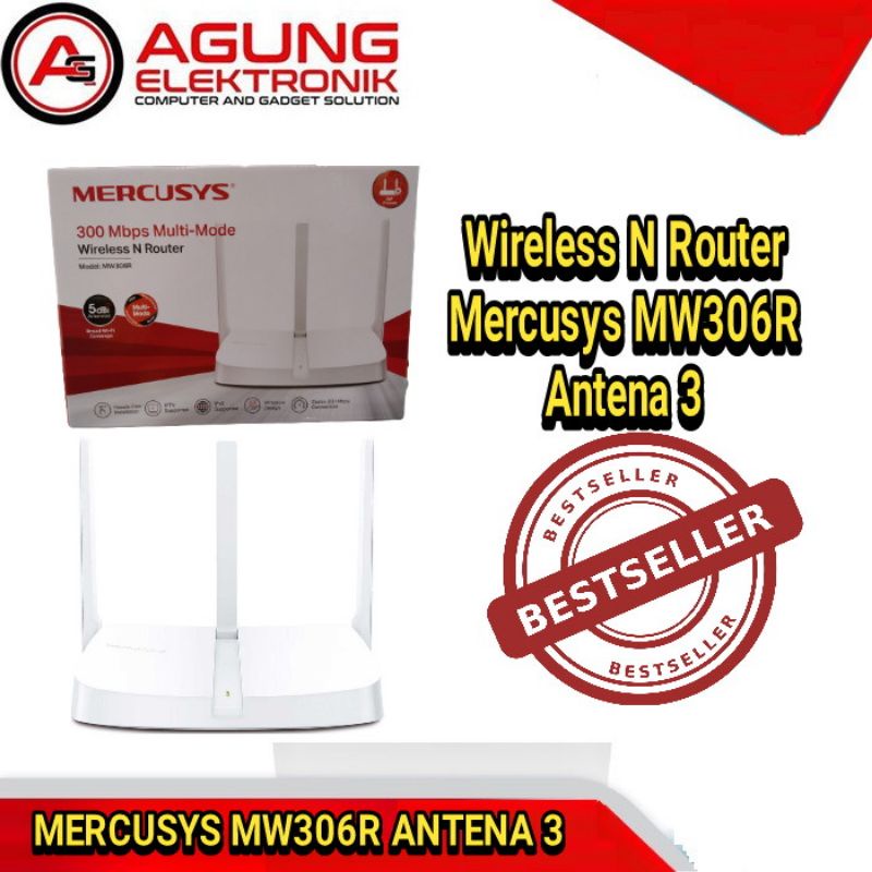 MERCUSYS MW306R 300 Mbps Multi-Mode Router N Wireless (Antena 3)