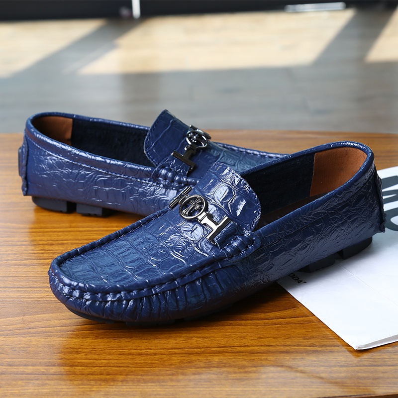 Terbaru Sepatu Pria Casual Loafers Import Sepatu Formal Slip On Motif Kulit Buaya Keren Sepatu Kuliah Santai Kerja 141