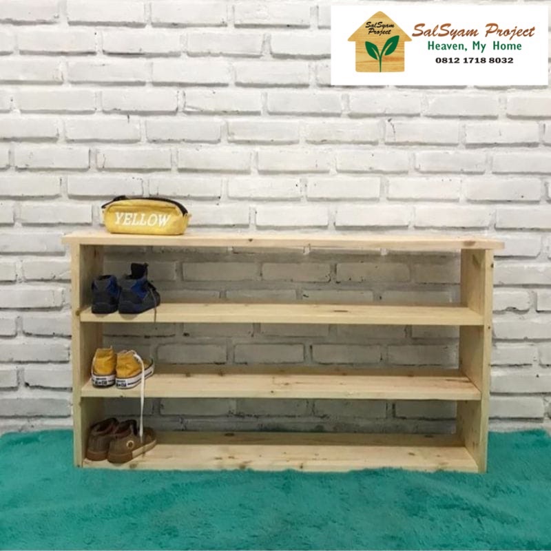 RAK SEPATU KAYU MINIMALIS / RAK CUPANG / RAK POT TANAMAN / RAK KAKTUS SUKULEN