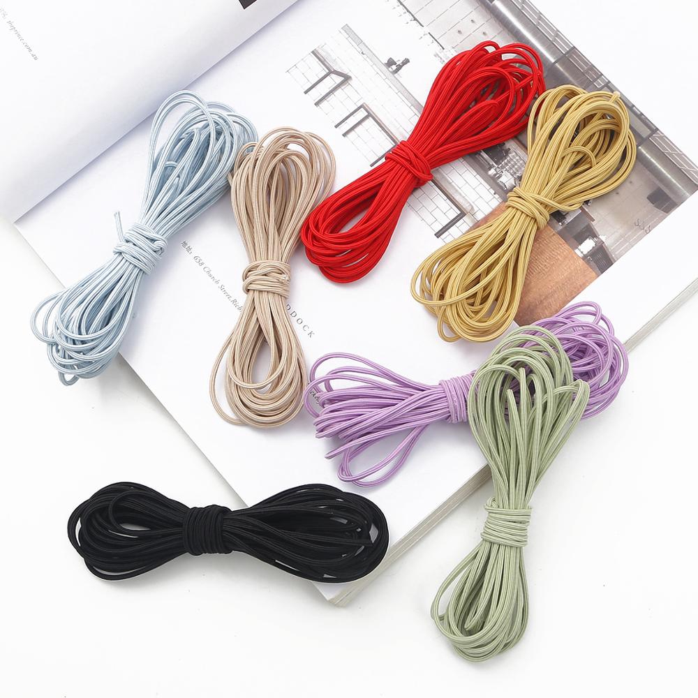 2mm 5M/lot 6warna Nylon Tali Elastis Cord String Strap Untuk Perlengkapan Aksesoris Jahit Handmade DIY