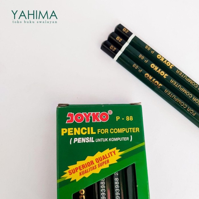 

tulis-alat-paket- 2b joyko pencil for computer ( 1pak ) -paket-alat-tulis.