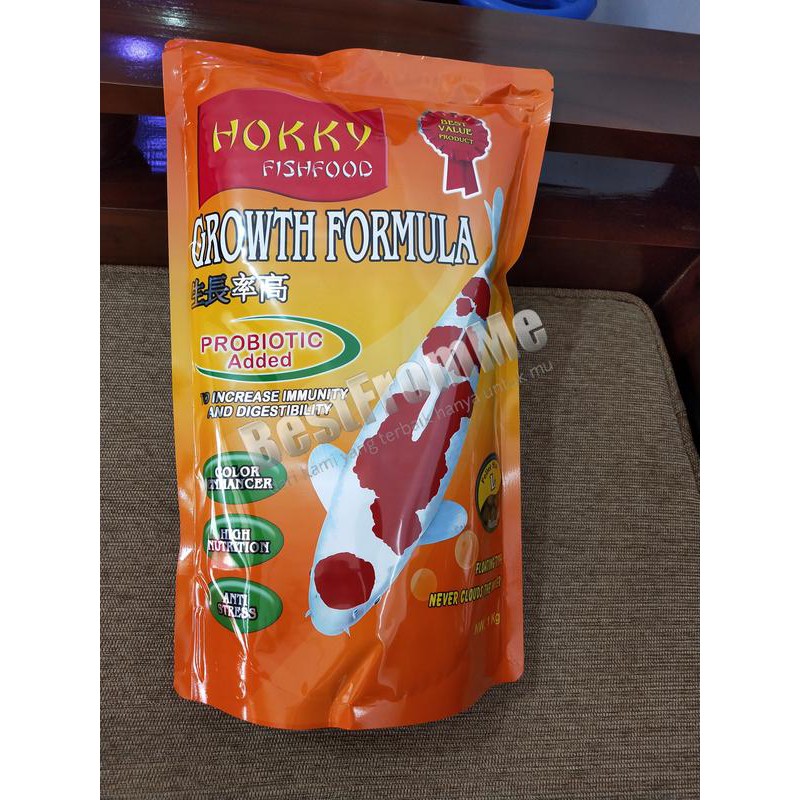 

Hokky Fishfood growth formula ikan koi koki 1 kg extra probiotik