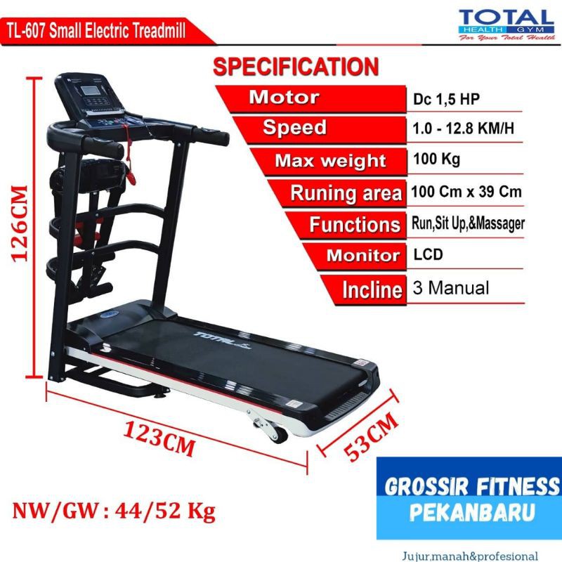 Treadmill listrik tl 607 Pekanbaru