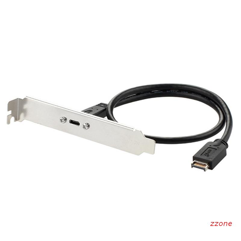 Zzz Kabel Ekspansi Panel Depan USB 3.1 Ke Tipe C 3.1 Panjang 50CM