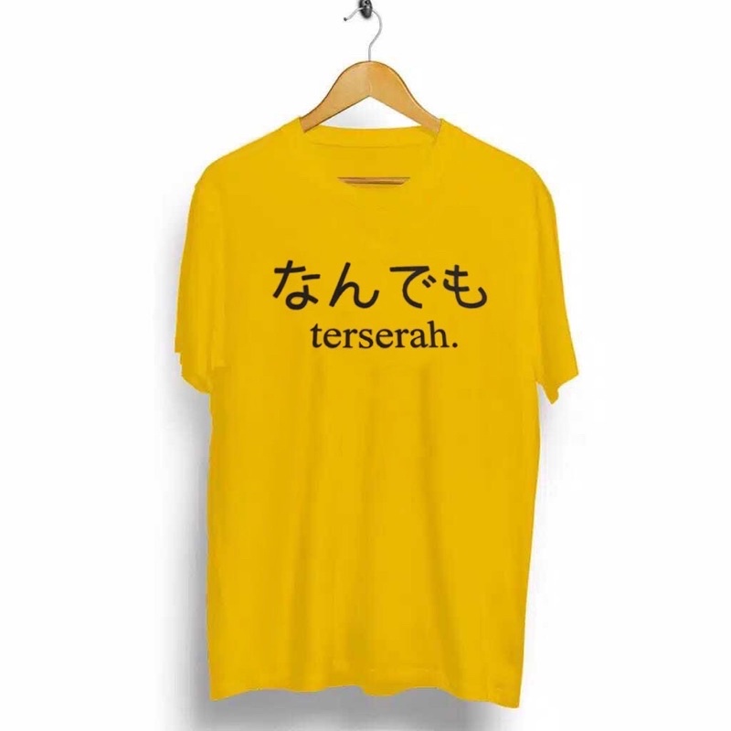 TERSERAH KAOS TERSERAH KAOS KANJI JEPANG JAPANG BAJU KAOS T SHIRT DISTRO PRIA WANITA TULISAN KATA KA