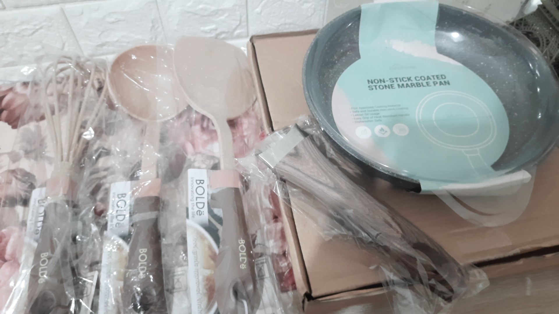 Whisk Utensile Granite Series Alat Masak Sodet Dapur Nylon Food Grade