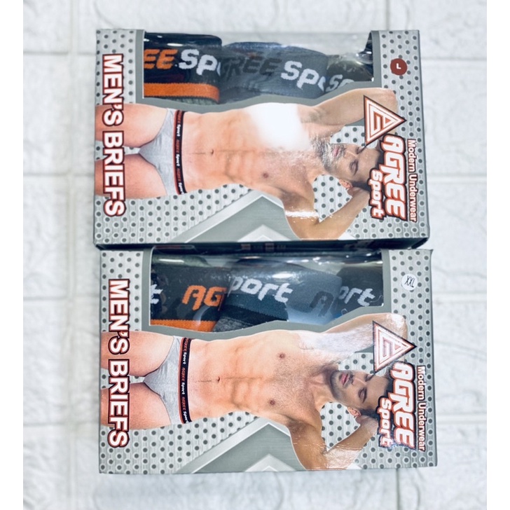 CD Kotak | Celana Dalam Pria AGREE Sport 2311B Isi 3pcs Size M-XXL