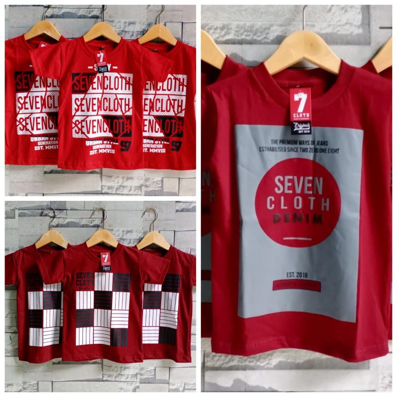 SEVENCLOTH MAROON KAOS DISTRO bisa COD DKIDS