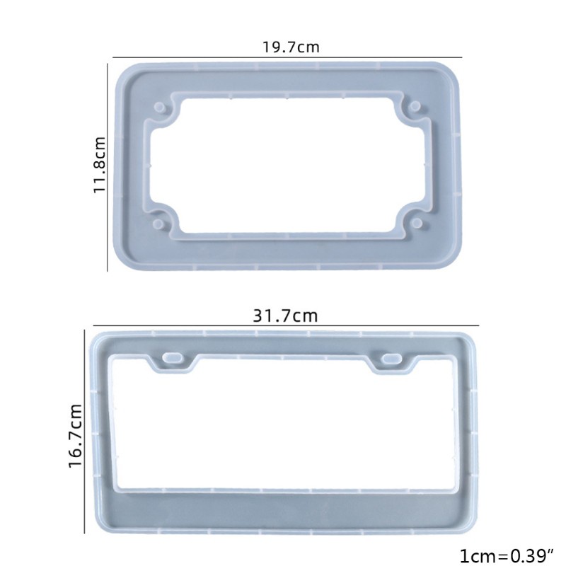 Cetakan Frame Plat Nomor Kendaraan Bahan Silikon Aksen Glitter