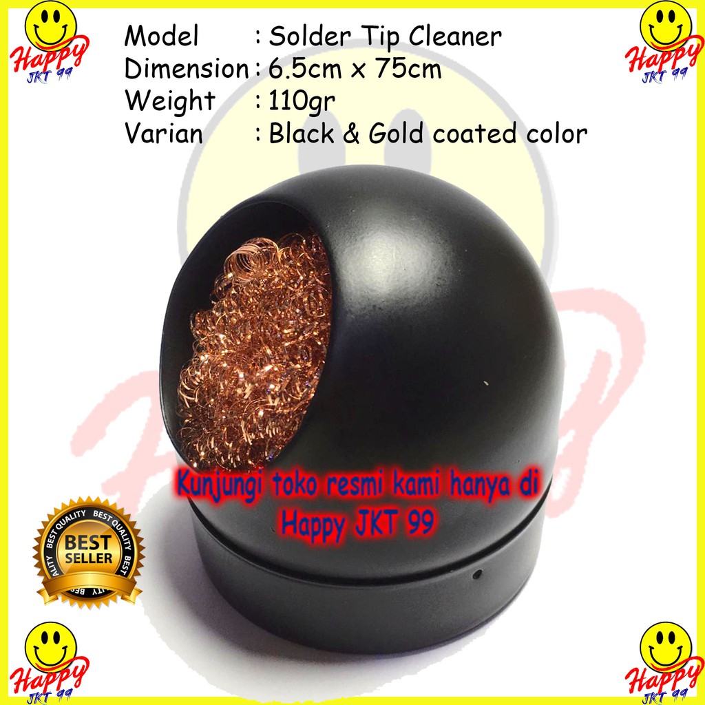 [ HAPPY JKT 99 ] PEMBERSIH MATA SOLDER + TEMPAT CUCI SOLDER TIP CLEANER COPPER BRASS