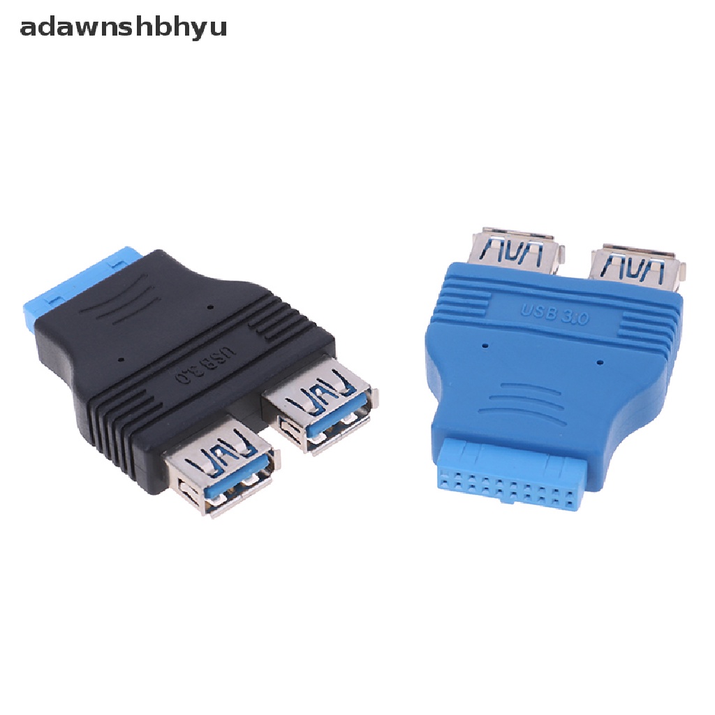 Adawnshbhyu Motherboard 2port USB 3.0 female to 20pin header female Adaptor Sambung