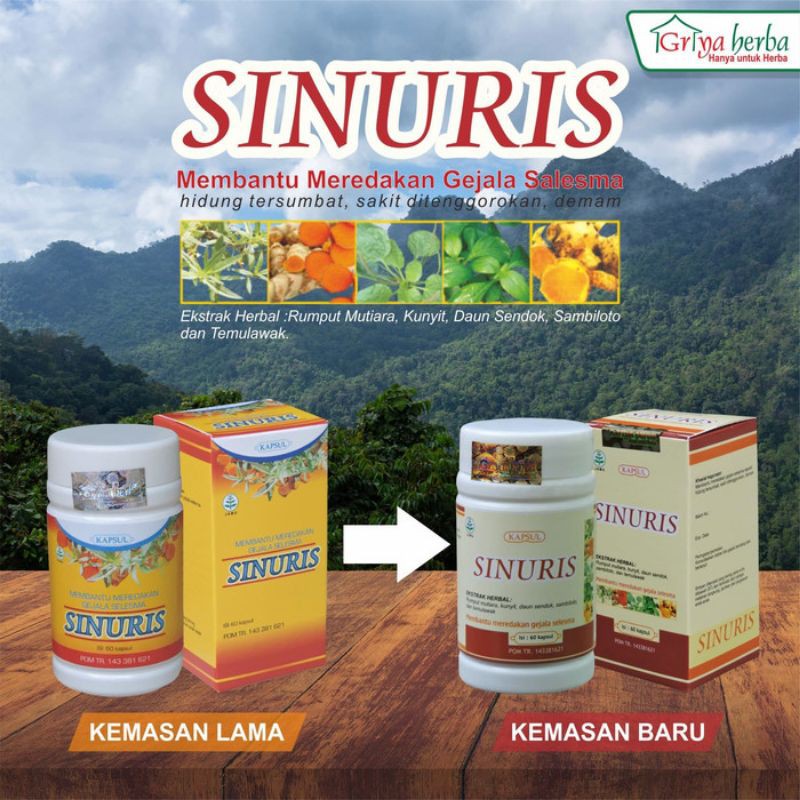 

Herbal sinusitis Sinuris 60 Kapsul