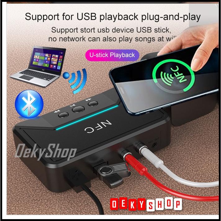 Stereo Audio Nfc Bluetooth Receiver 5.0
