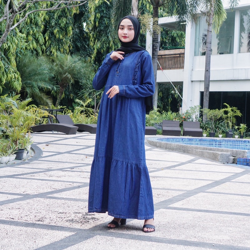 Long dress Aisya soft jeans denim