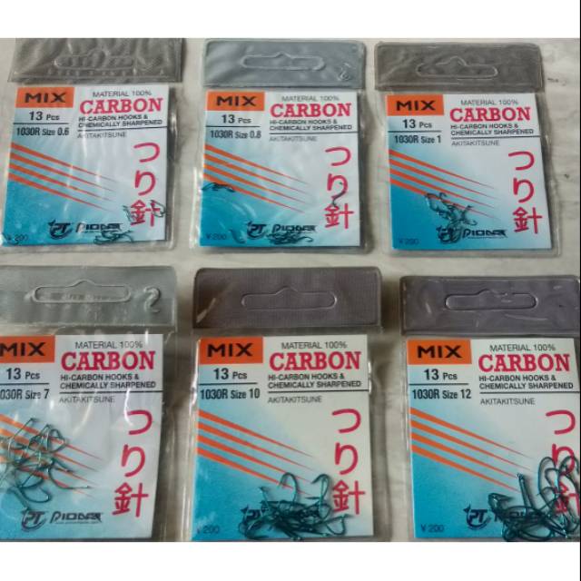 Mata kail udang Carbon Mix