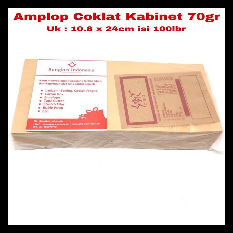 

Terlaris Amplop Coklat Kabinet 80Gr 10.8X24Cm Isi 100Lbr Promo