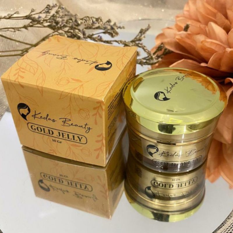 KEDAS BEAUTY GOLD JELLY Skincare Wajah Glowing Cream Pencerah Krim Penghilang Jerawat Kedas Beauty O