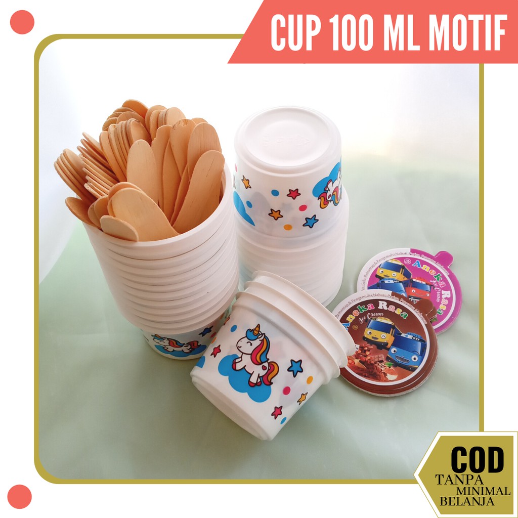 Jual Cup Es Krim Cup Ice Cream Paper Cup Ice Cream Cup Plastik Untuk Es Krim Shopee 0744