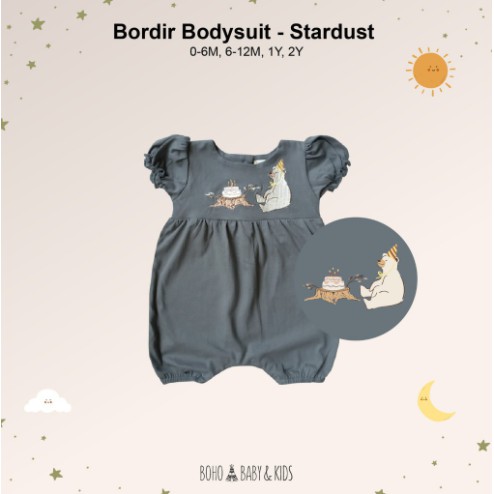 Boho Baby Bordir Bodysuit 0-2 Tahun BohoBaby BohoPanna CBKS-BOHO Sturdust