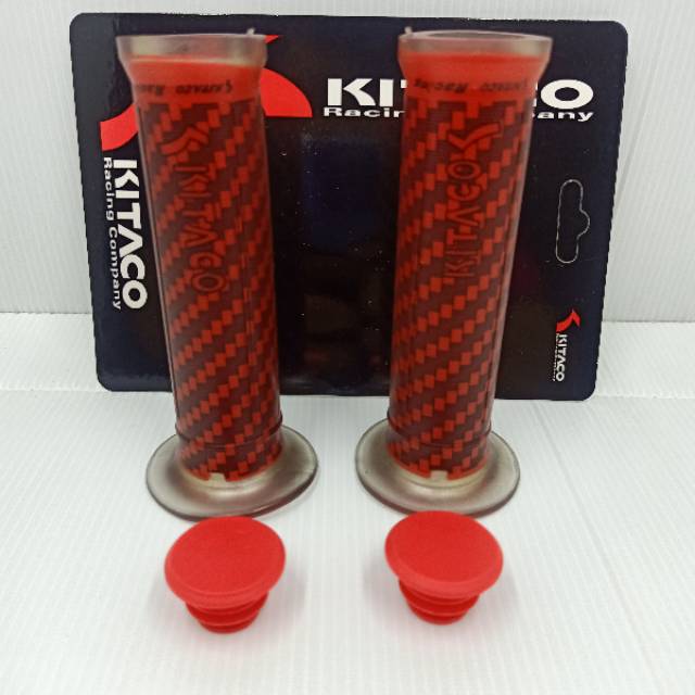 handgrip carbon / grip motor kitaco merah