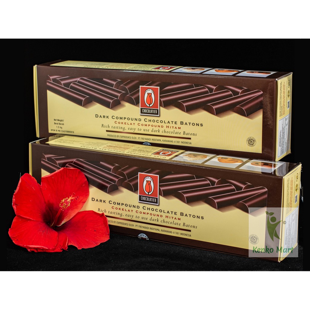 Tulip Stick Dark Chocolate Compound Batons 1.5 Kg - Coklat Stick