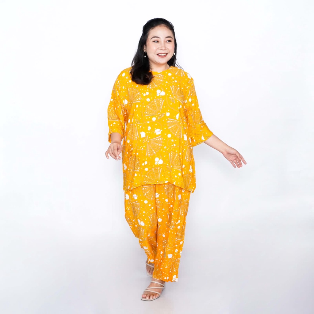 One Set Big Size /Tie Dye Jumbo/ Setelan Celana Panjang / Setelan / Tie Die Big Size / Tie Dye Rayon