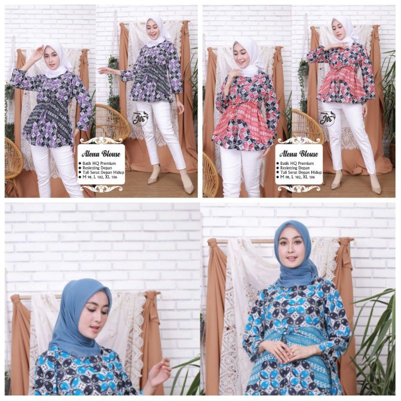 Blouse Batik Atasan Wanita MENA / Pakaian Batik Wanita Modern
