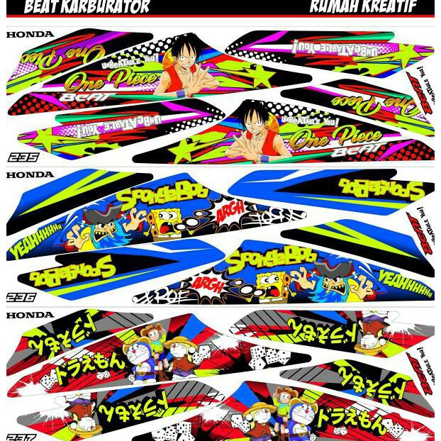 Sticker Striping Variasi Animasi Beat Karbu Shopee Indonesia