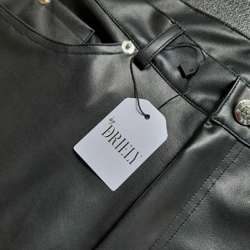 Satiny | Faux Leather Pants