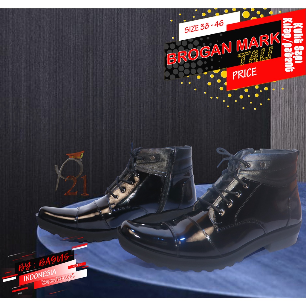 SEPATU PRIA / FLAT HIKER KLASIK / SEPATU POLRI / SEPATU DINAS / Sepatu pdh tni/polri/satpam/P21